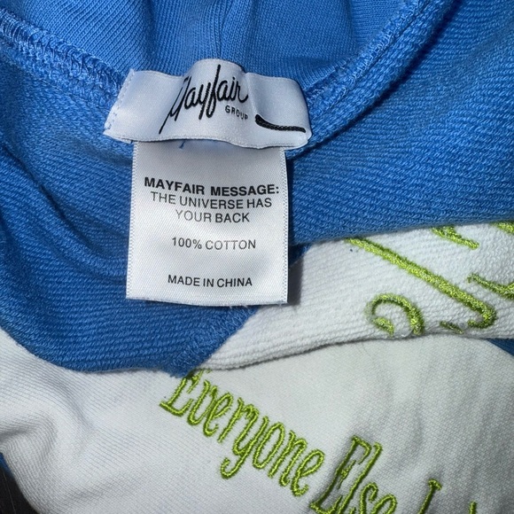 MAYFAIR 2 PC SET Hoodie Cropped + Sweatshorts Everyone Else Isn't You Size S/XS - Picture 14 of 16